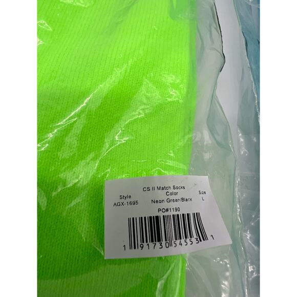 NWT Capelli Sport Soccer Match Socks AGX-1695 Blue Neon Green Lot of 3 Large - Picture 7 of 10